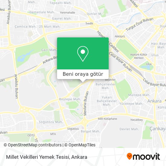 Millet Vekilleri Yemek Tesisi harita