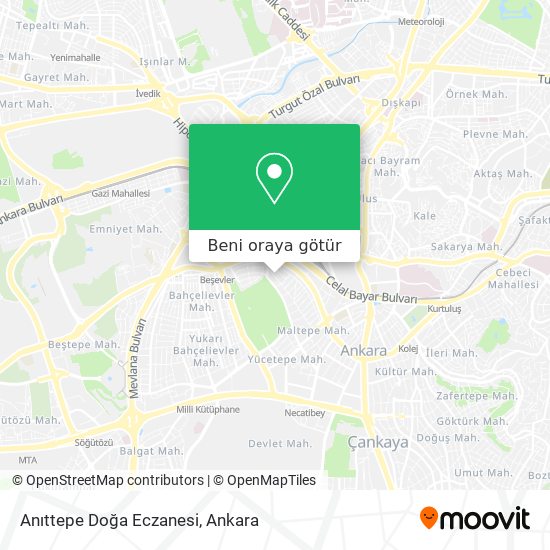 Anıttepe Doğa Eczanesi harita