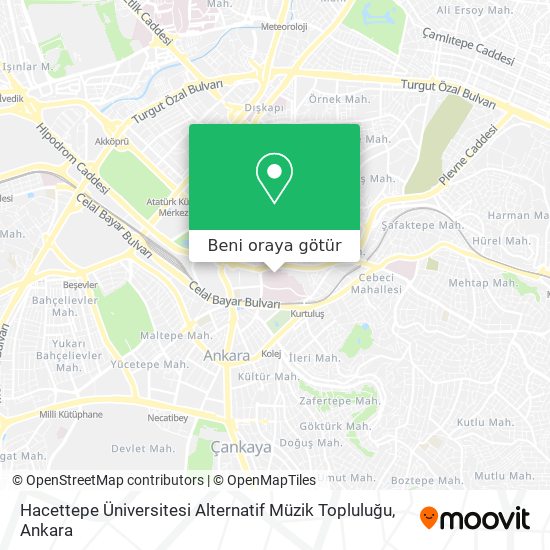 Hacettepe Üniversitesi Alternatif Müzik Topluluğu harita