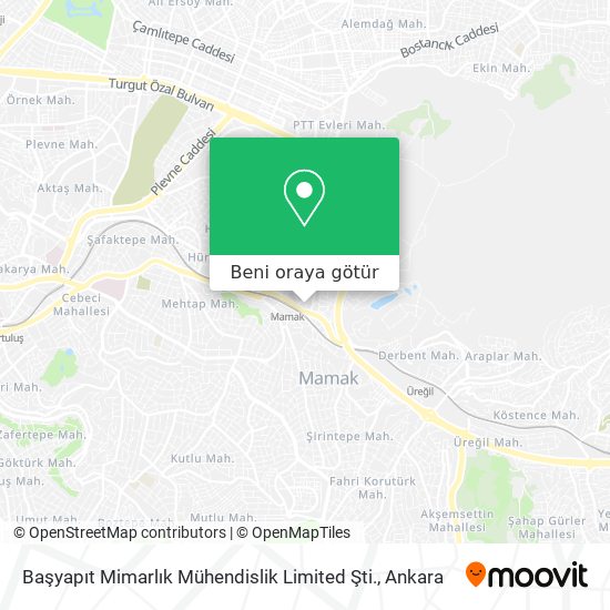 Başyapıt Mimarlık Mühendislik Limited Şti. harita