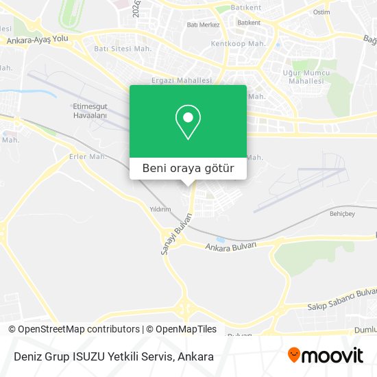 Deniz Grup ISUZU Yetkili Servis harita