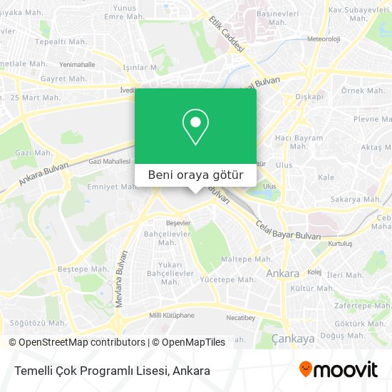 Temelli Çok Programlı Lisesi harita