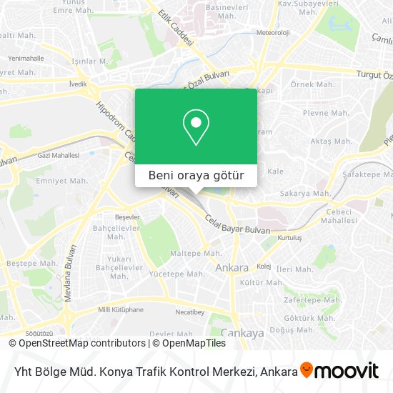 Yht Bölge Müd. Konya Trafik Kontrol Merkezi harita