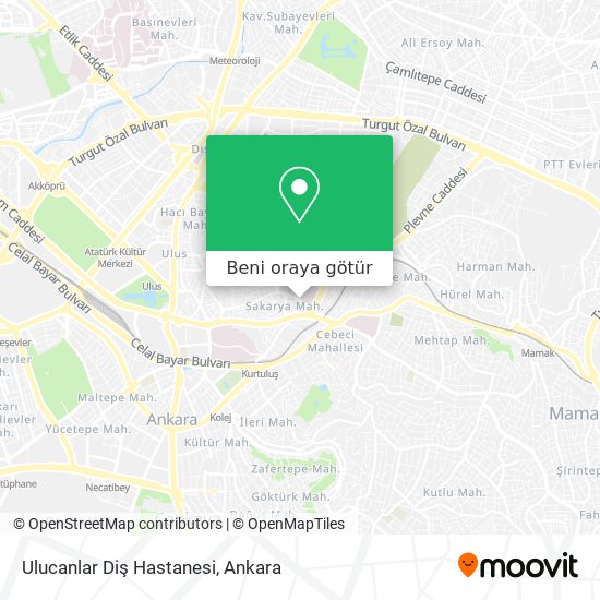 Ulucanlar Diş Hastanesi harita