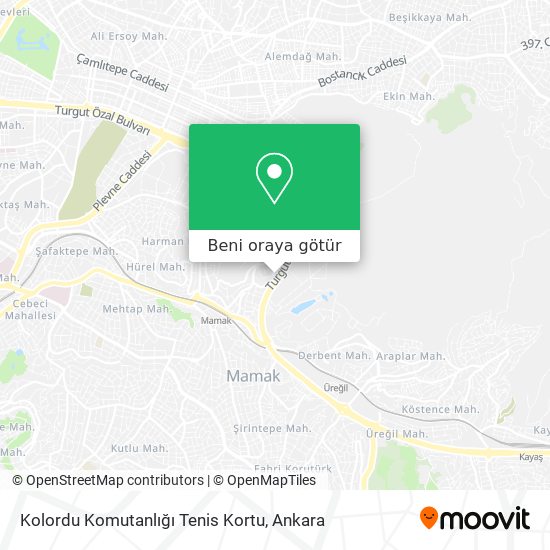 Kolordu Komutanlığı Tenis Kortu harita