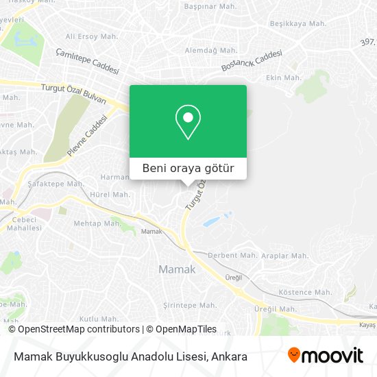 Mamak Buyukkusoglu Anadolu Lisesi harita