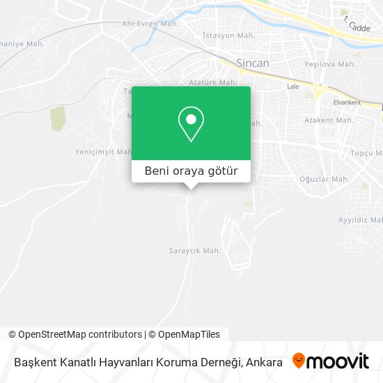 Başkent Kanatlı Hayvanları Koruma Derneği harita