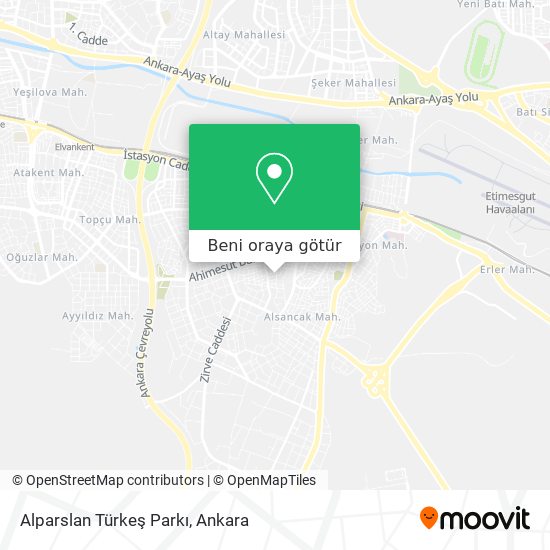 Alparslan Türkeş Parkı harita