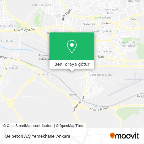 Belbeton A.Ş Yemekhane harita
