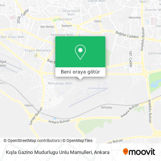 Kışla Gazino Mudurlugu Unlu Mamulleri harita