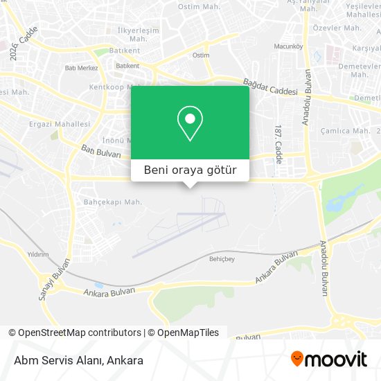 Abm Servis Alanı harita