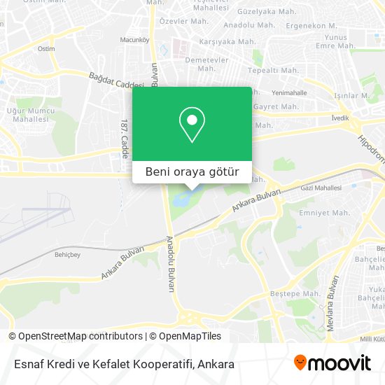Esnaf Kredi ve Kefalet Kooperatifi harita