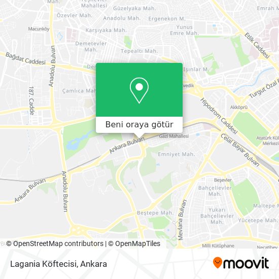 Lagania Köftecisi harita