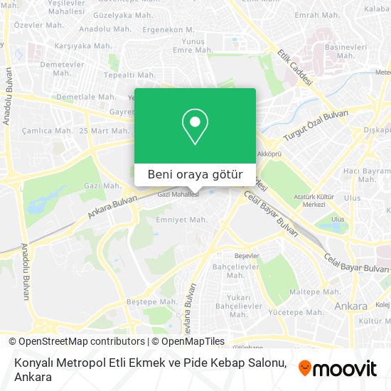 Konyalı Metropol Etli Ekmek ve Pide Kebap Salonu harita