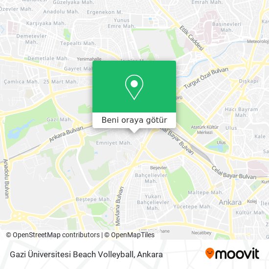 Gazi Üniversitesi Beach Volleyball harita