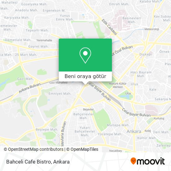 Bahceli Cafe Bistro harita