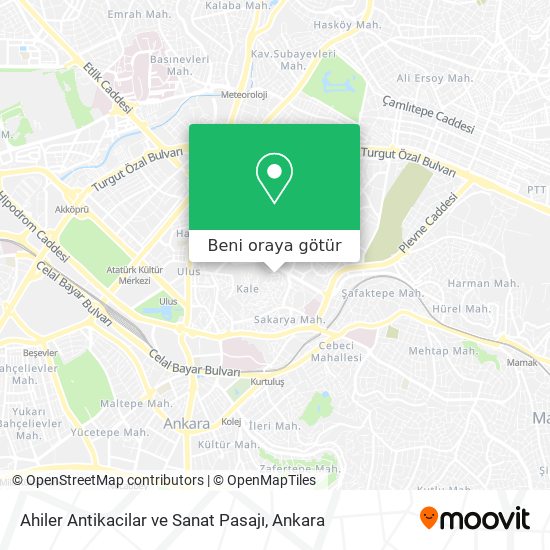 Ahiler Antikacilar ve Sanat Pasajı harita