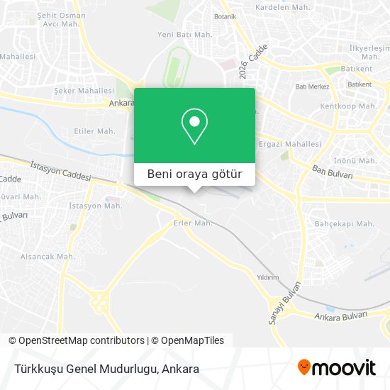 Türkkuşu Genel Mudurlugu harita