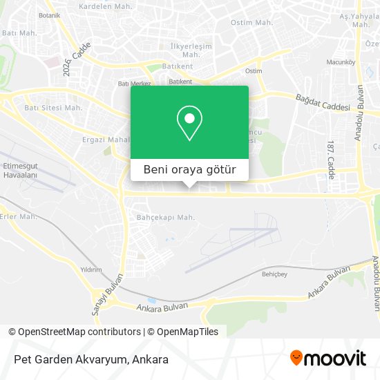 Pet Garden Akvaryum harita