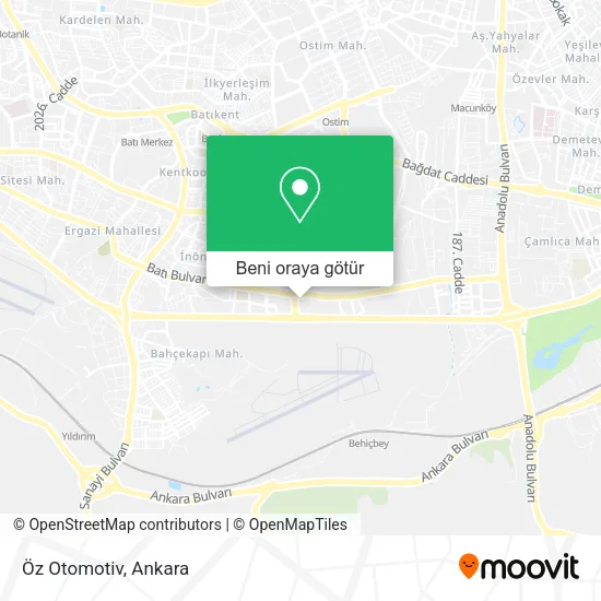 Öz Otomotiv harita