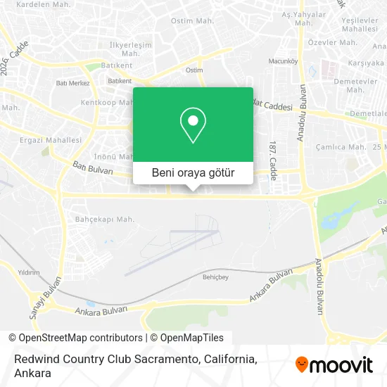 Redwind Country Club Sacramento, California harita