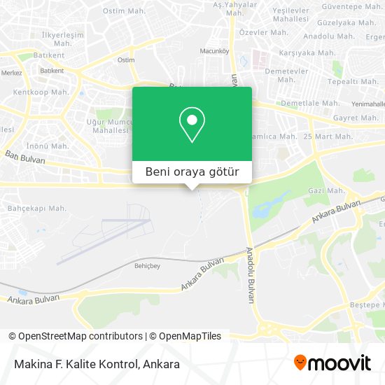 Makina F. Kalite Kontrol harita