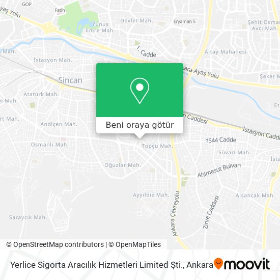 Yerlice Sigorta Aracılık Hizmetleri Limited Şti. harita
