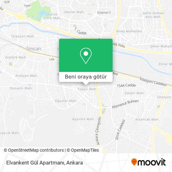 Elvankent Gül Apartmanı harita
