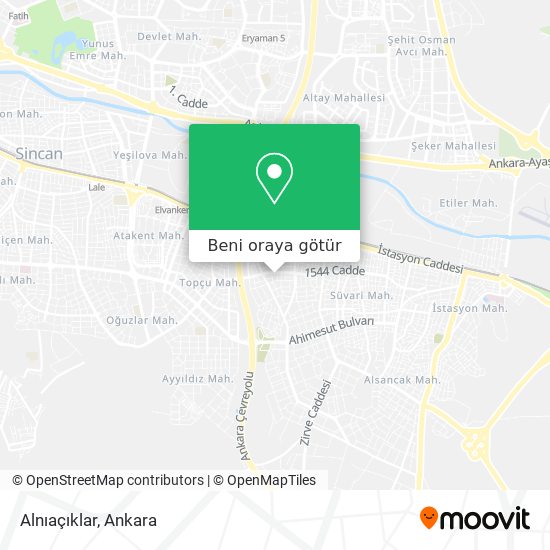 Alnıaçıklar harita