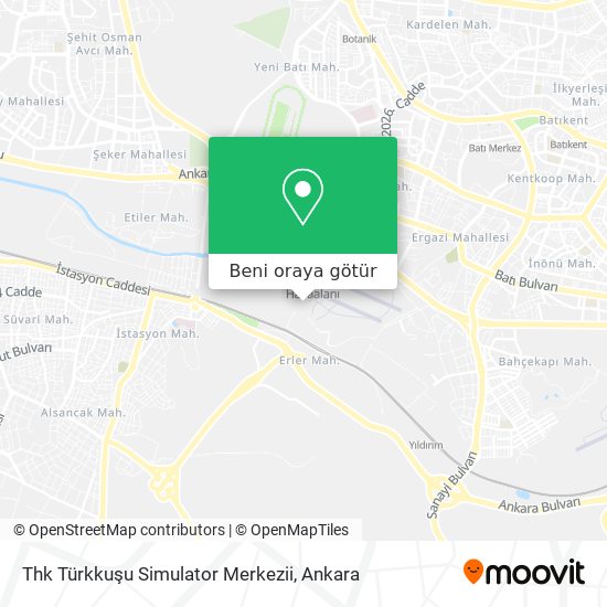 Thk Türkkuşu Simulator Merkezii harita