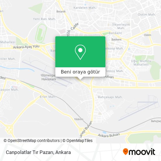Canpolatlar Tır Pazarı harita