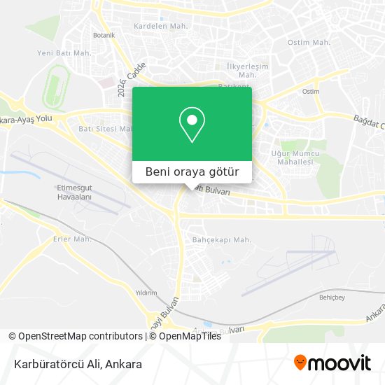 Karbüratörcü Ali harita