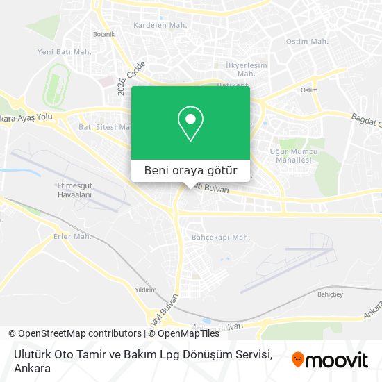 Ulutürk Oto Tamir ve Bakım Lpg Dönüşüm Servisi harita