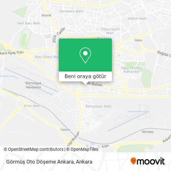 Görmüş Oto Döşeme Ankara harita