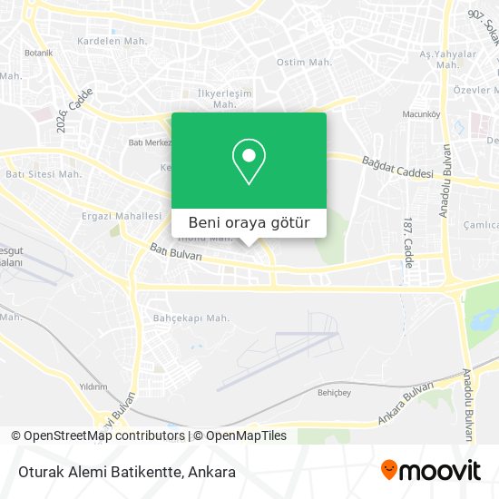 Oturak Alemi Batikentte harita