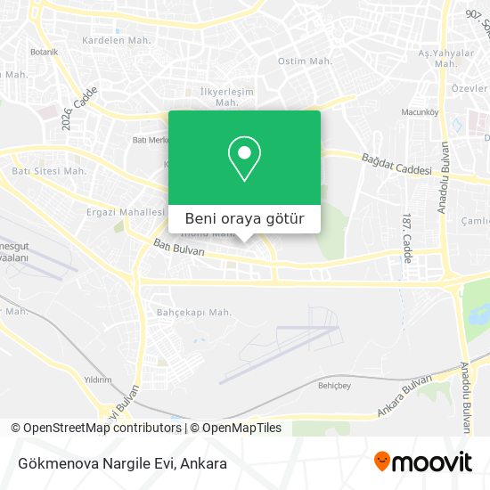 Gökmenova Nargile Evi harita