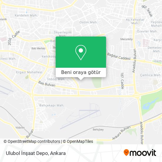 Ulubol İnşaat Depo harita