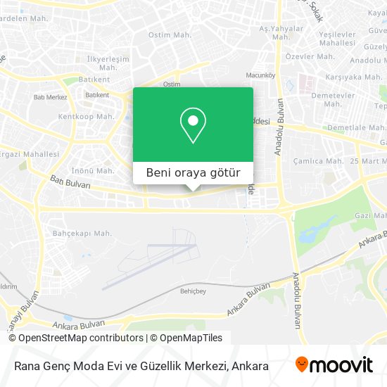 Rana Genç Moda Evi ve Güzellik Merkezi harita