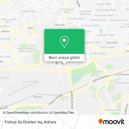 Fishop Su Ürünleri Aş harita