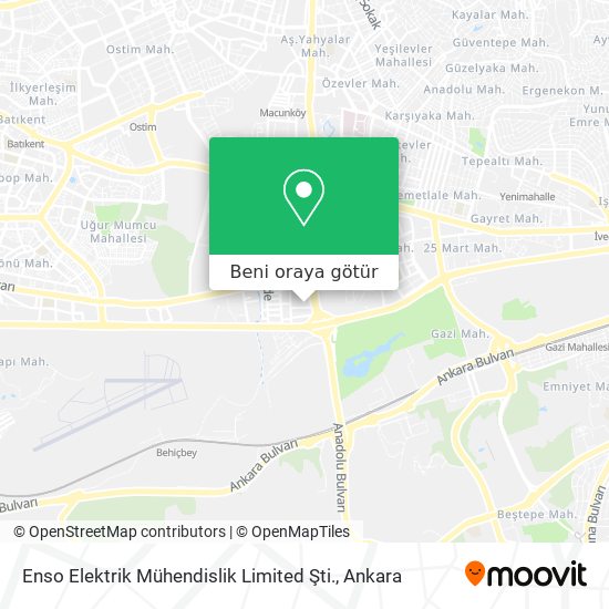 Enso Elektrik Mühendislik Limited Şti. harita