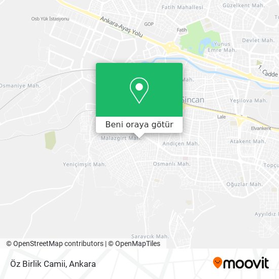 Öz Birlik Camii harita