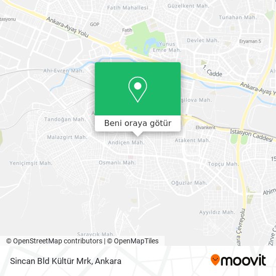 Sincan Bld Kültür Mrk harita