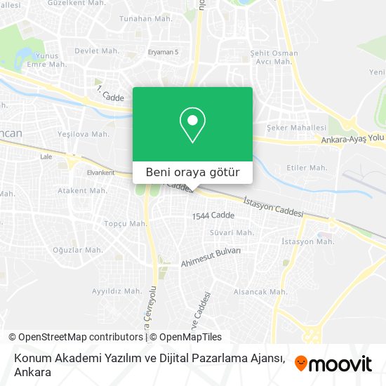 Konum Akademi Yazılım ve Dijital Pazarlama Ajansı harita