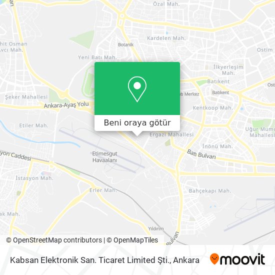 Kabsan Elektronik San. Ticaret Limited Şti. harita
