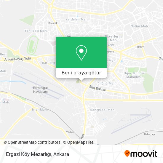 Ergazi Köy Mezarlığı harita