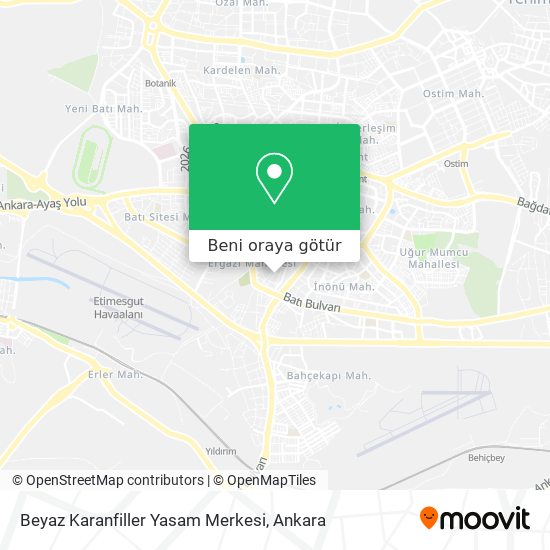 Beyaz Karanfiller Yasam Merkesi harita