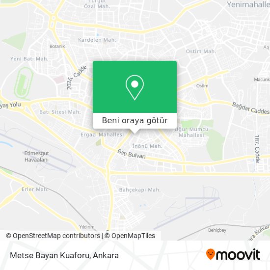 Metse Bayan Kuaforu harita