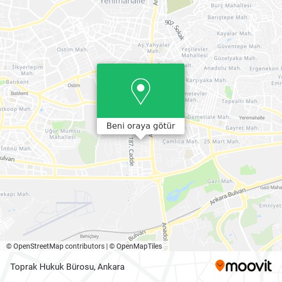 Toprak Hukuk Bürosu harita