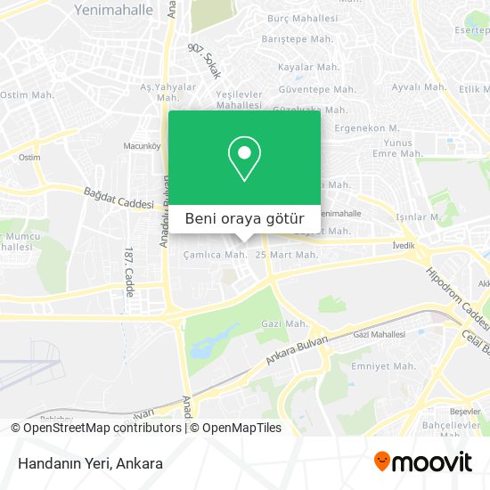 Handanın Yeri harita
