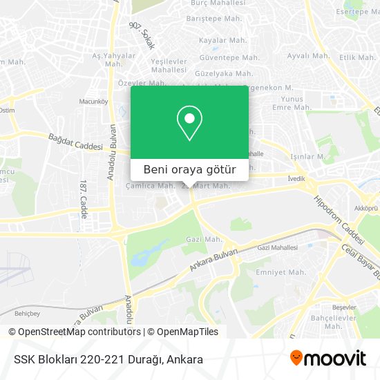 SSK Blokları 220-221 Durağı harita